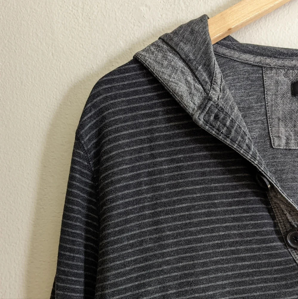 Banana Republic | Hooded Quarter Button Textured Sweatshirt